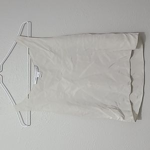 100% Silk Diane Von Furstenburg Grayish/White V-Neck Tank